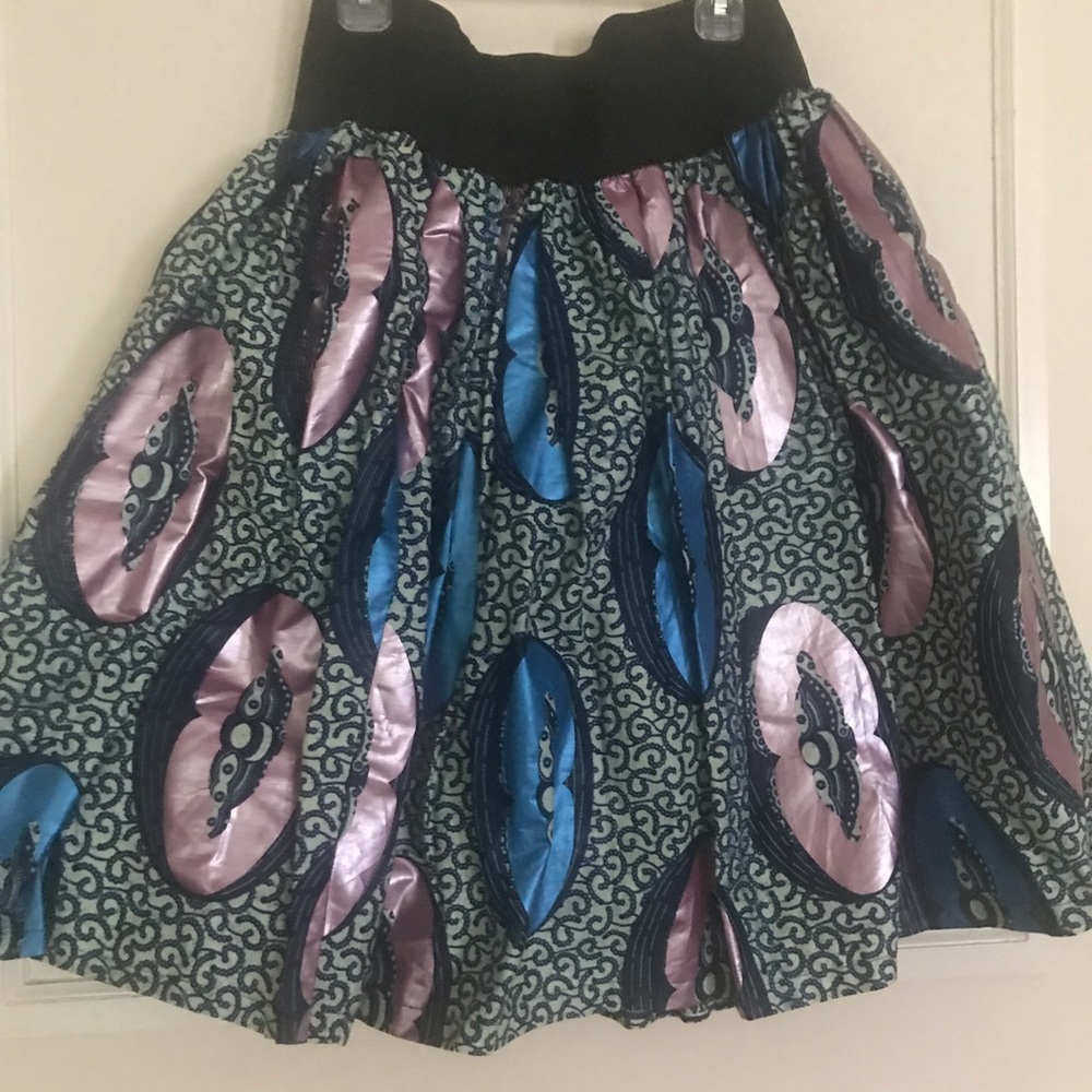 Flirty ethnic print skirt